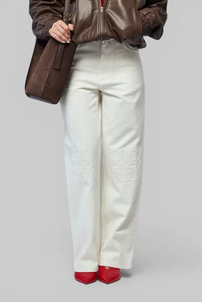 Loewe Anagram Baggy Jeans In White