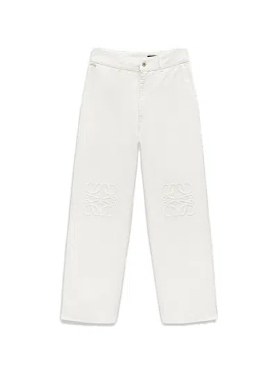 Loewe Anagram Baggy Jeans In White