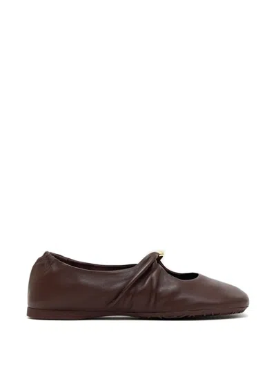 Loewe Anagram Ballet Flats In Animal Print