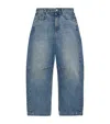 Loewe Anagram Barrel Jeans In Blue