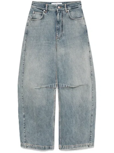 Loewe Anagram Barrel Jeans In Grey