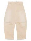 Loewe Anagram Barrel Jeans In Neutral