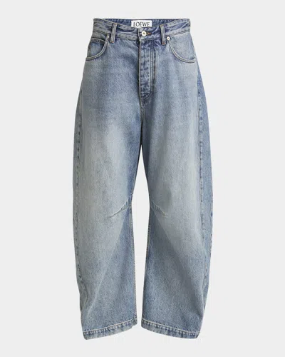 LOEWE ANAGRAM BARREL LEG JEANS