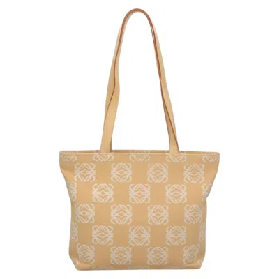 Pre-owned Loewe Anagram Beige Canvas Tote Bag ()