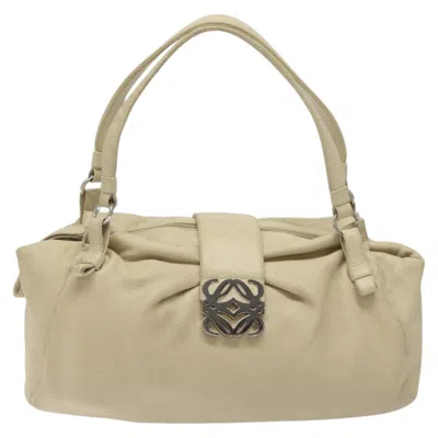 Pre-owned Loewe Anagram Beige Leather Shoulder Bag ()