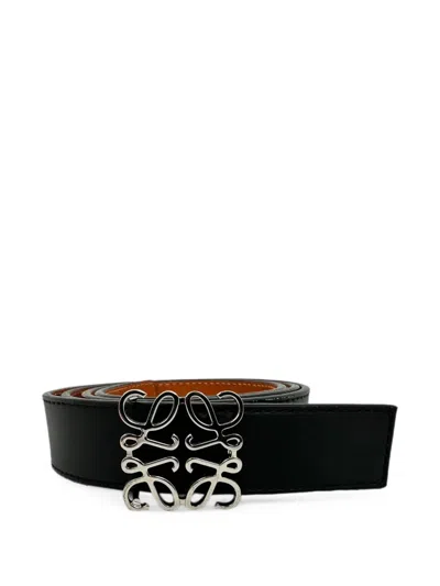 Pre-owned Loewe Anagram Belt In Black