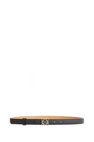Loewe 2cm Leather Belt Gold Buckle In Multi