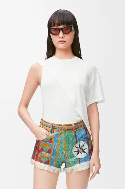 Loewe Anagram Belt In Pebble Grain Leather Skin Size:95 For Woman In Multi