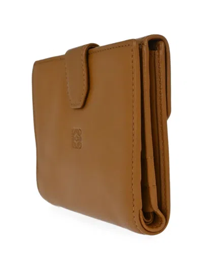 Pre-owned Loewe Anagram Bifold Wallet In Brown
