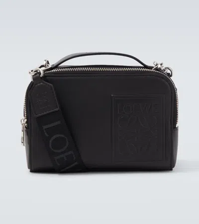 Loewe Mini Crossbody Camera Bag In Satin Calfskin In Black