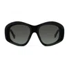 Loewe Anagram 51mm Beveled Acetate Pentagon Sunglasses In Black