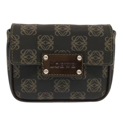 Pre-owned Loewe Anagram Black Canvas Clutch Bag ()
