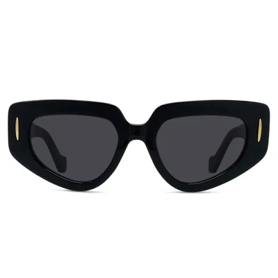 Loewe Anagram Black Geometric Sunglasses In Yellow