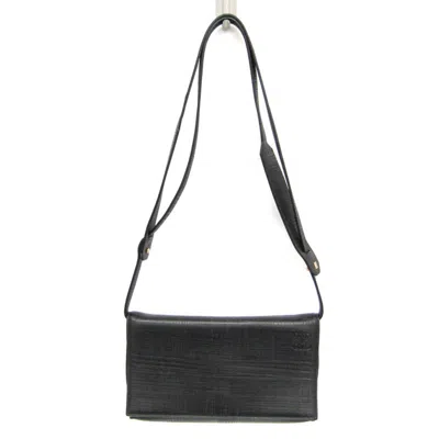 Pre-owned Loewe Anagram Black Leather Shoulder Bag ()