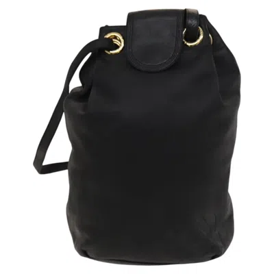 Pre-owned Loewe Anagram Black Leather Shoulder Bag ()