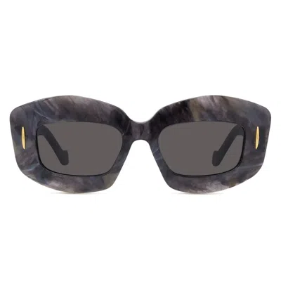 Loewe Anagram Black Rectangular Sunglasses In White