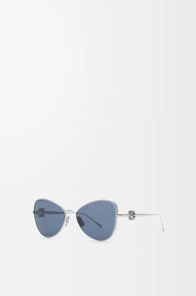 Loewe Anagram Bombé Butterfly Sunglasses For Woman In Blue