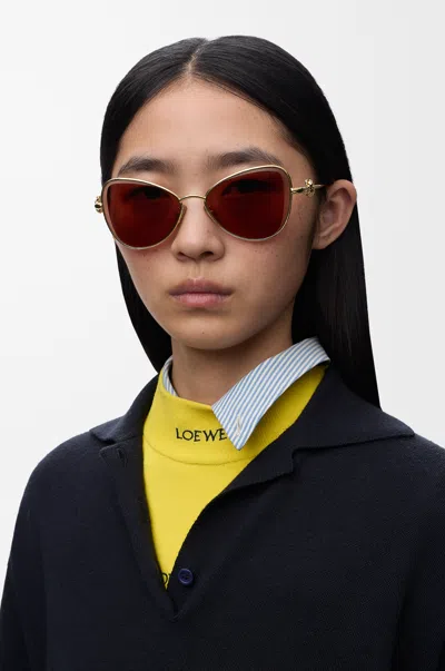 Loewe Anagram Bombé Butterfly Sunglasses For Woman In Brown