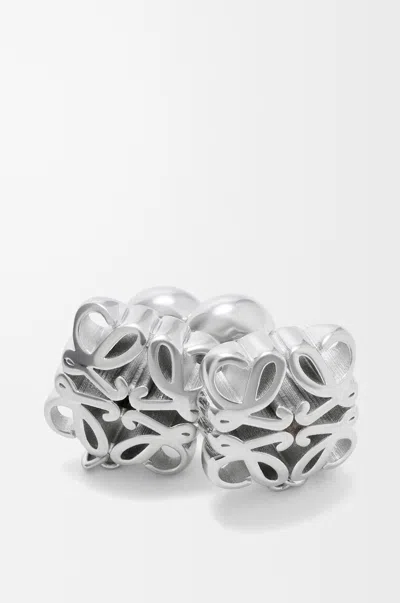 LOEWE ANAGRAM BOMBÉ CHAIN EARRINGS IN STERLING SILVER FOR WOMAN