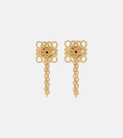 Loewe Anagram Bombé Earrings In Gold