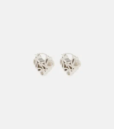 Loewe Anagram Bombé Earrings In Silver