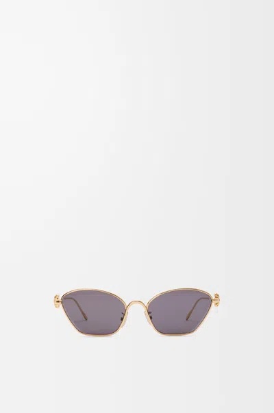 Loewe Anagram Bombé Hexagon Sunglasses For Woman In Smoke Moka