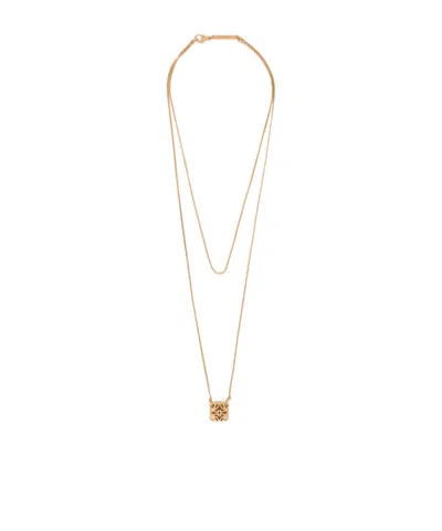 Loewe Anagram Bombé Necklace In Gold