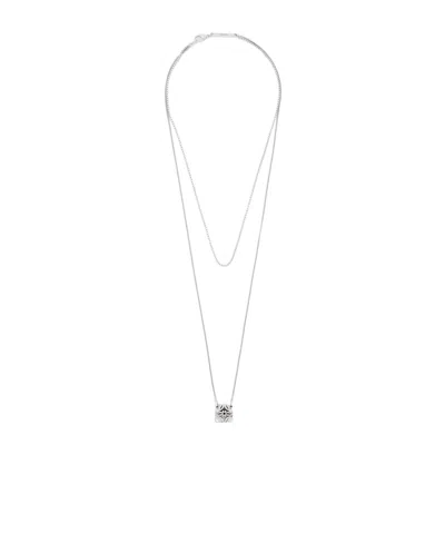 Loewe Anagram Bombe Necklace In Sterling Silver In Metallic