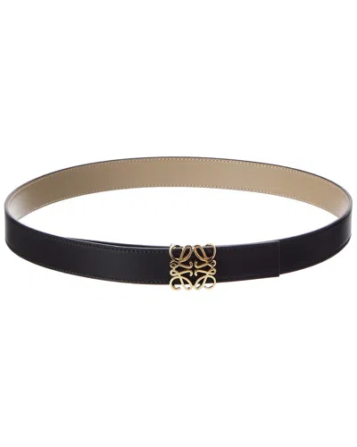 Loewe Anagram Bombe Reversible Leather Belt In White