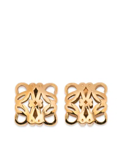 Loewe Anagram Bombé Stud Earrings In Gold