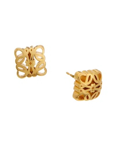 Loewe Anagram Bombé Stud Earrings In Gold