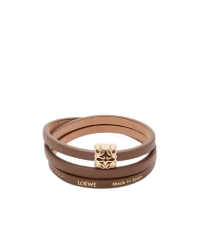 Loewe Anagram Bombe Twist Bracelet In Calfskin In Pattern