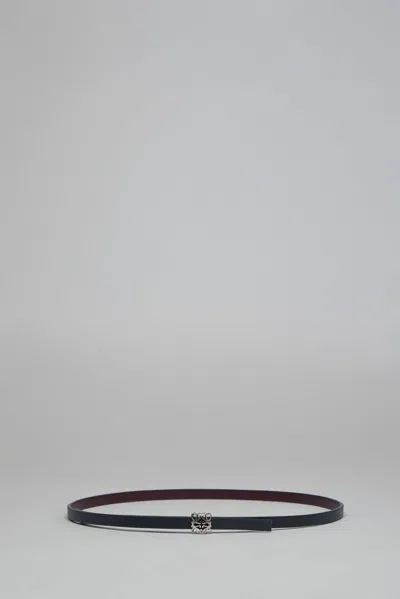 Loewe Leather Reversible Bombe Anagram Belt In Black