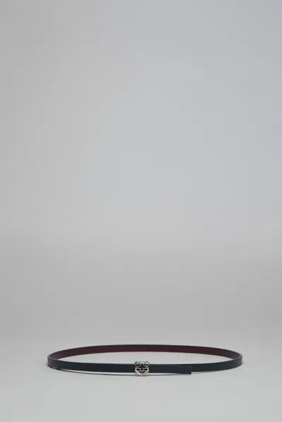 Loewe Anagram Bombee 1cm Belt | E82111bx04 | Black/burgundy