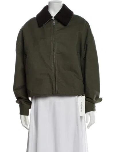 Pre-owned Loewe Anagram Bomber Jacket In Green