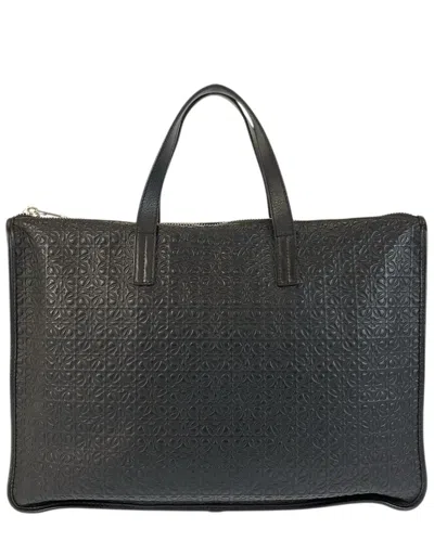 Pre-owned Loewe Anagram Briefcase (authentic Pre-loved)