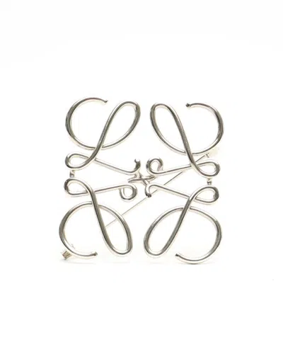 Loewe Anagram Brooch In Gold