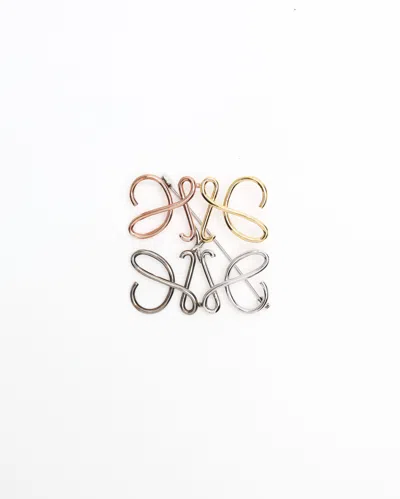 Loewe Anagram Brooch In Gold