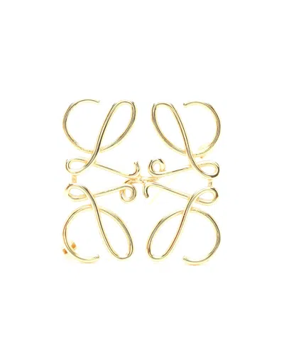 Loewe Anagram Brooch In Gold