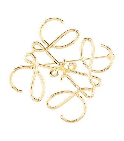 Loewe Anagram Brooch In Grey