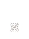 Loewe Anagram Brooch In Palladium Pleated Brass In Palladium