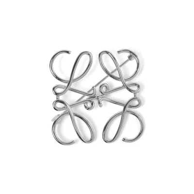 Loewe Anagram Brooch Keyring In Palladium