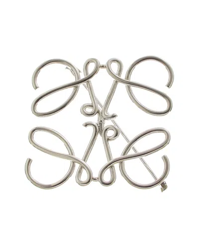 Loewe Anagram Brooch In Metallic