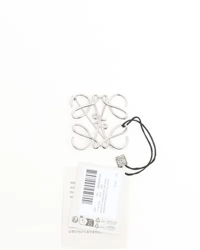 Loewe Anagram Brooch In Metallic