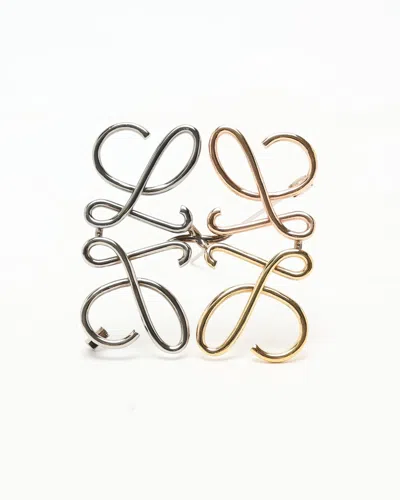 Loewe Anagram Brooch In Multicolour