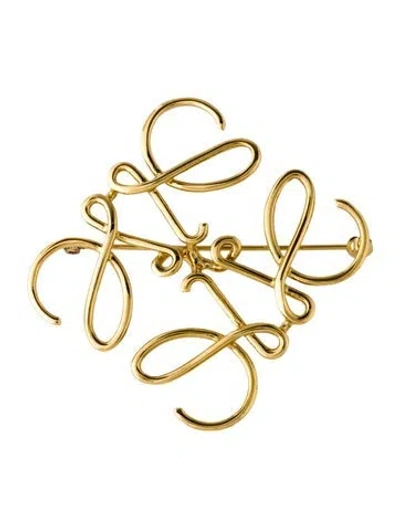 Pre-owned Loewe Anagram Brooch Pin In Multi