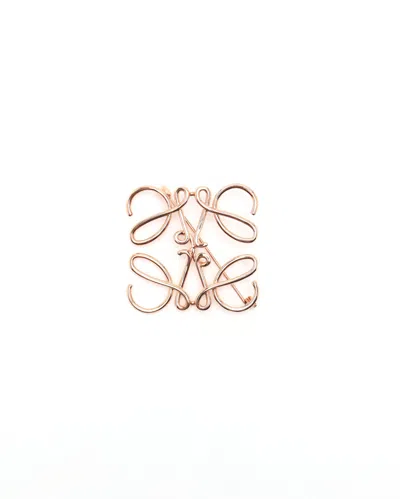 Loewe Anagram Brooch In Pink