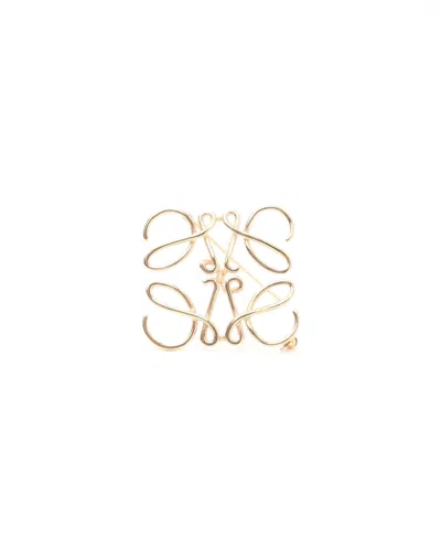 Loewe Anagram Brooch In Purple