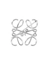 Loewe Anagram Brooch In Silver-tone Metal In Silver