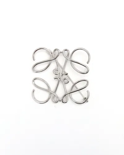 Loewe Anagram Brooch In Silver